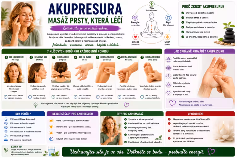 Akupresura – masáž prsty, která léčí