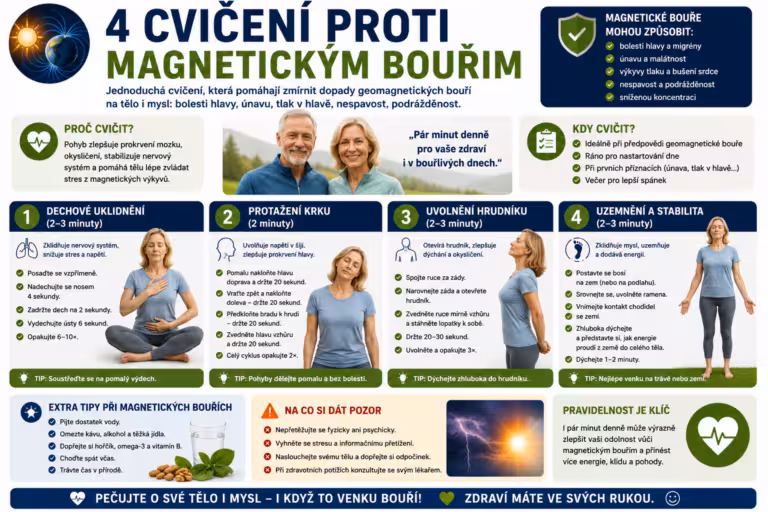 4 cvičení proti magnetickým bouřím | Levita.cz