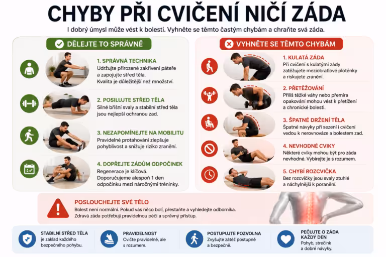 Chyby při cvičení, které ničí záda | Levita.cz