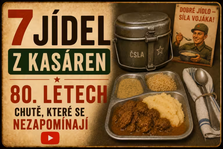 7 jídel, která jedli vojáci Československa v 80. letech – guláš, fazole, smažák i bramboračka