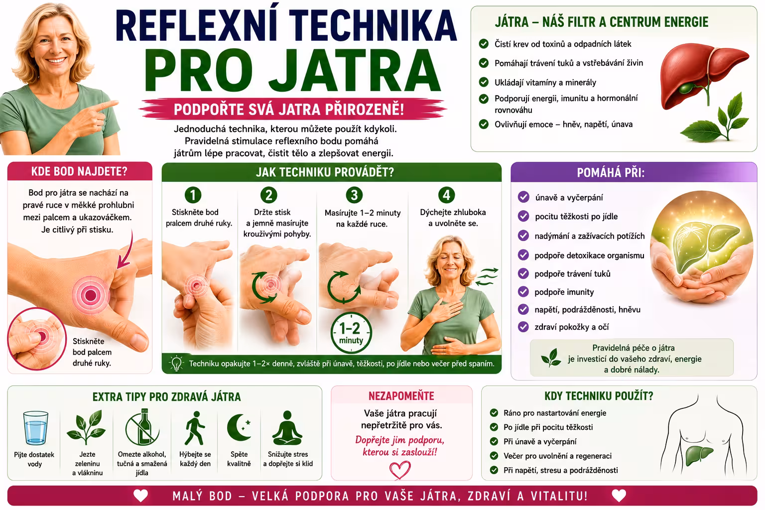 Vyčistěte játra za méně než minutu — reflexní technika, kterou zvládnete doma