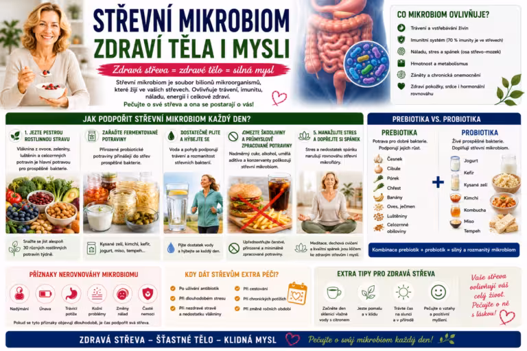 Střevní mikrobiom: Proč je klíčem k vašemu fyzickému i duševnímu zdraví