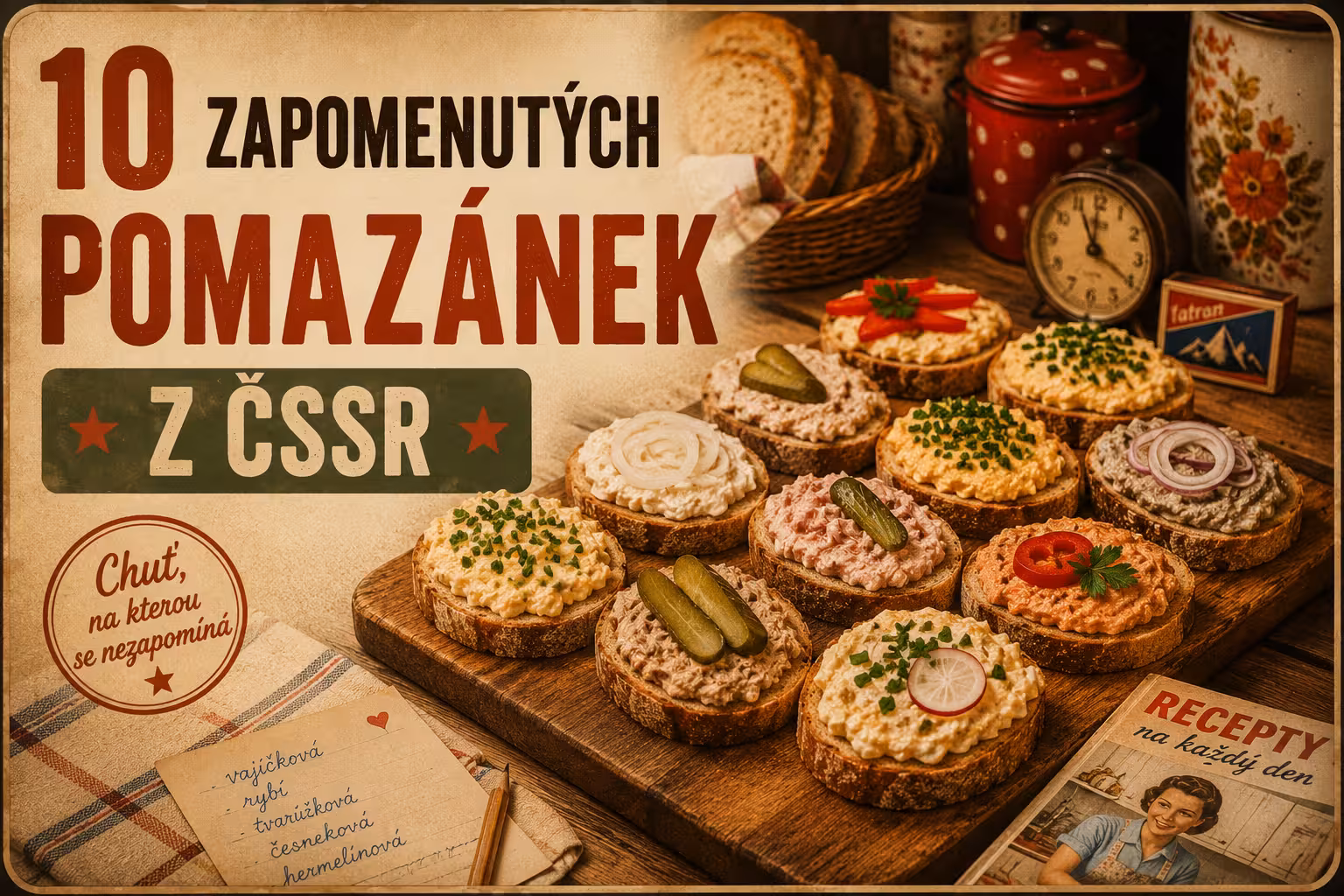10 zapomenutých pomazánek z ČSSR, které mizely z chleba jako první