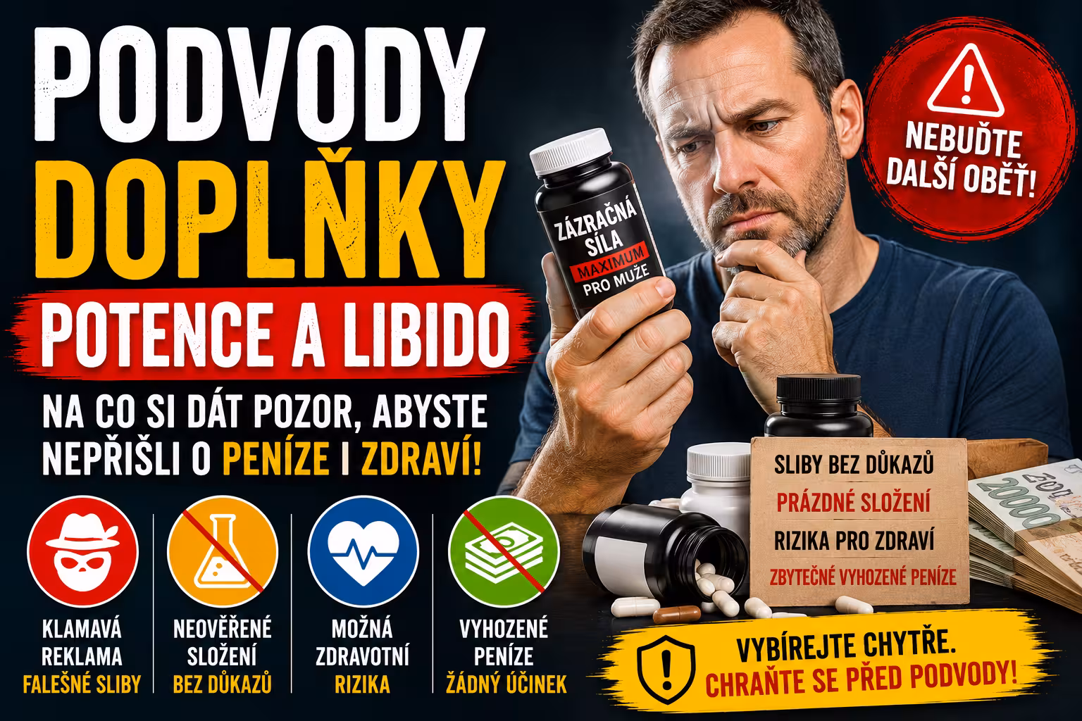 Zázračné pilulky na potenci a libido – podvod, který vydělává na vaší nejistotě