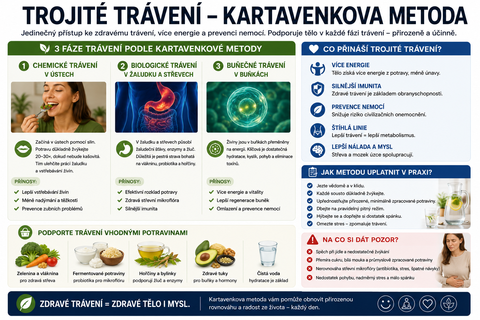 Trojité trávení – Kartavenkova metoda pro zdravé břicho