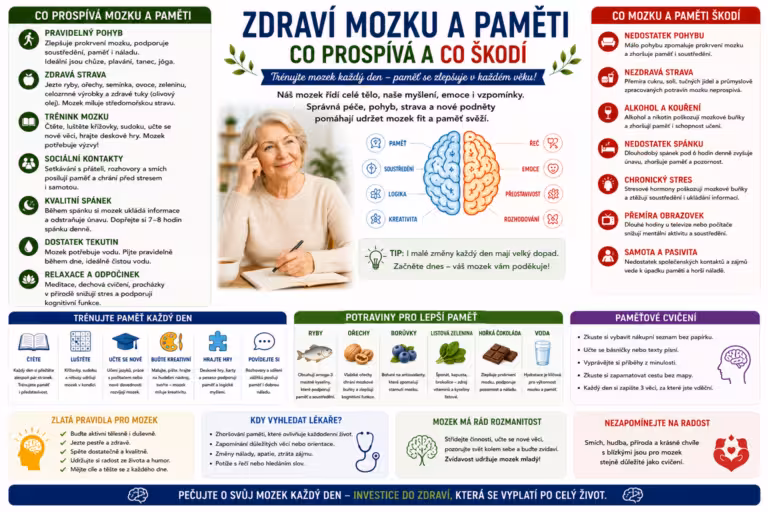 Zdraví mozku a paměti: co pomáhá a co škodí | Levita.cz