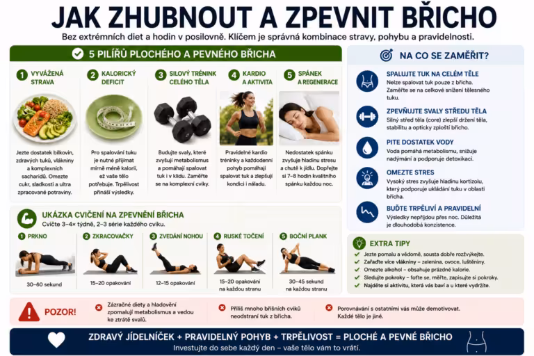 Jak zhubnout – posilování břicha a nejlepší cviky
