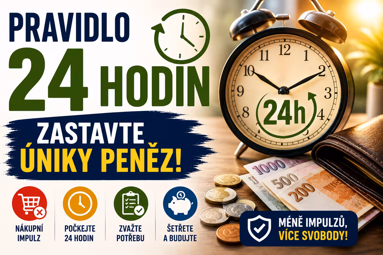Stačilo zavést jedno pravidlo a peníze mi přestaly utíkat z peněženky!