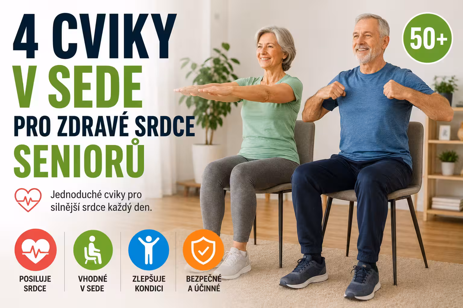 4 cviky vsedě pro zdravé srdce seniorů | Levita.cz