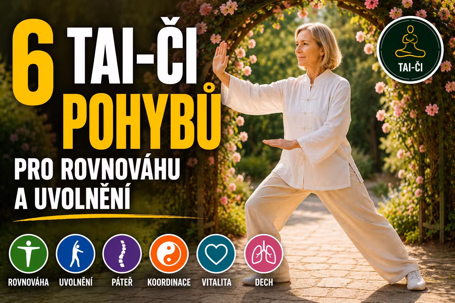 6 tai‑či pohybů pro rovnováhu a uvolnění | Levita.cz