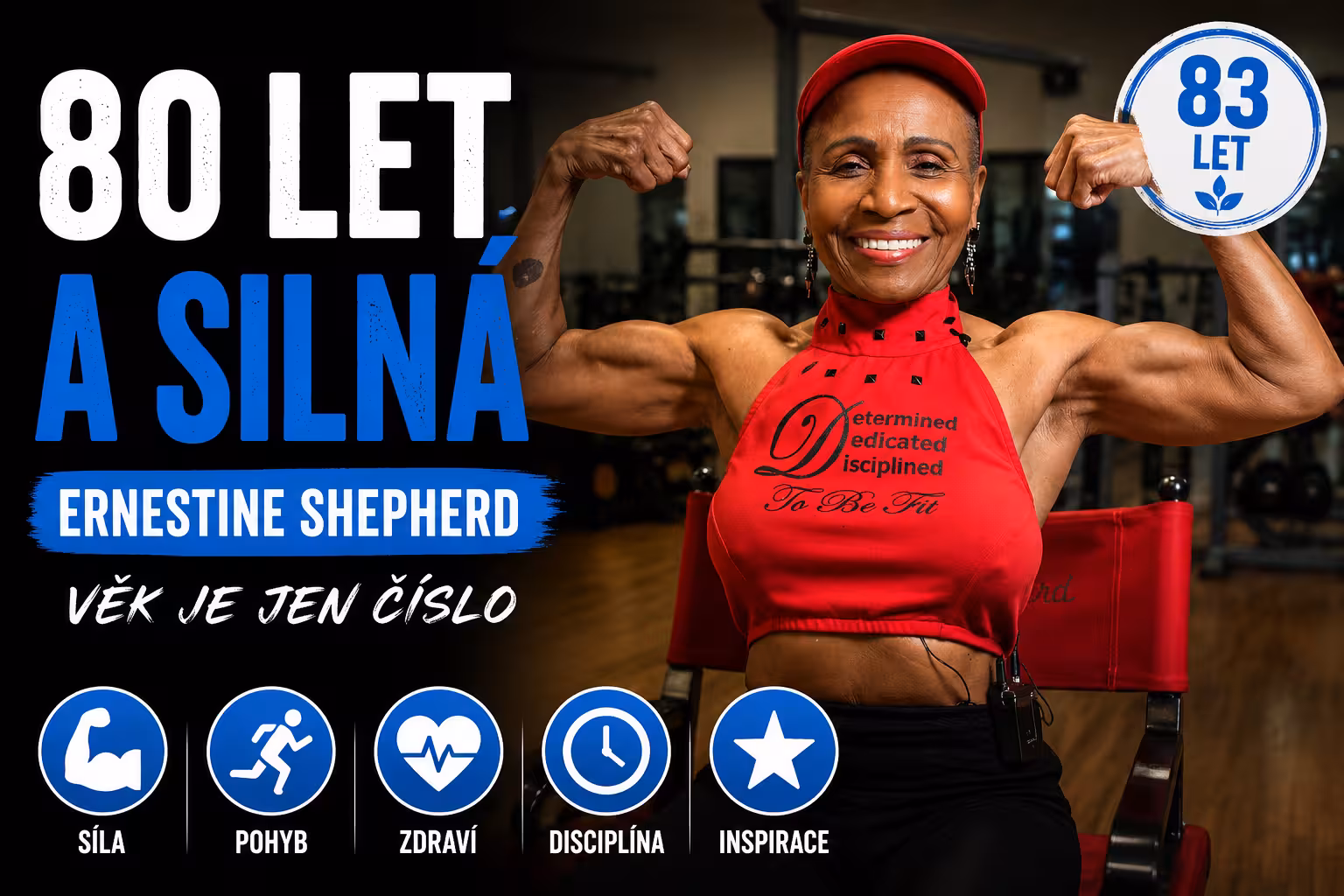V 80 letech na pódiu v bikinách: Příběh Ernestine Shepherd, která začala cvičit v padesáti a zapsala se do historie