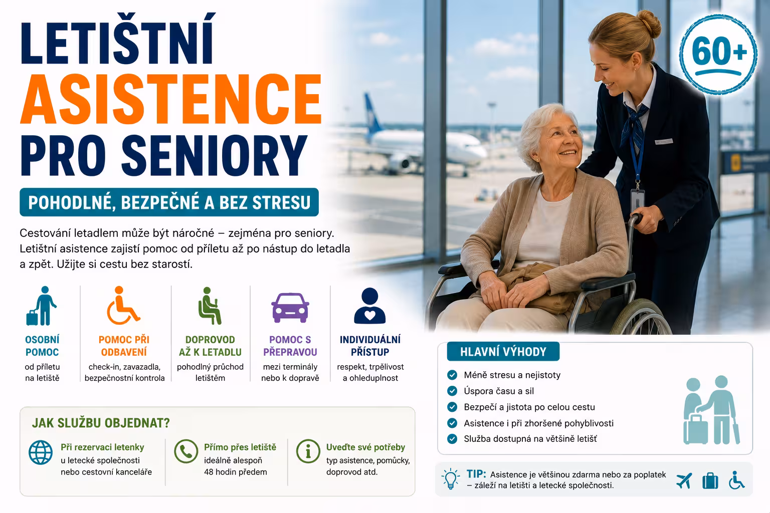 Letištní asistence pro seniory | Levita.cz