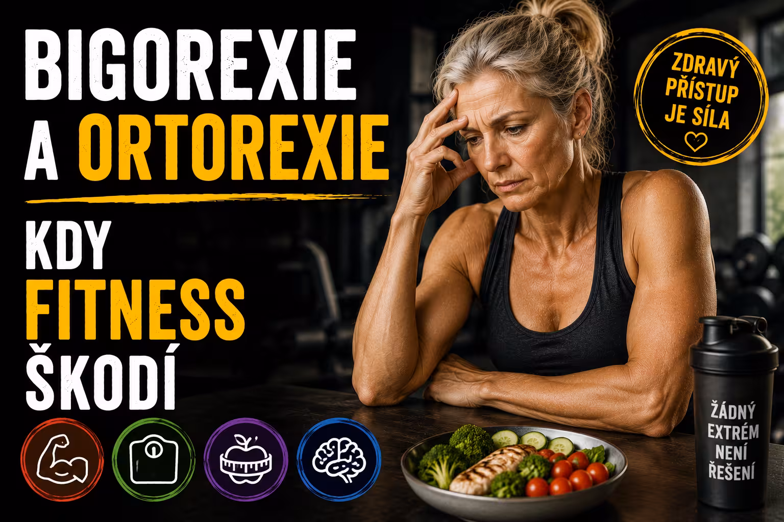 Když fitness ovládne život: Bigorexie, ortorexie a hranice posedlosti zdravím