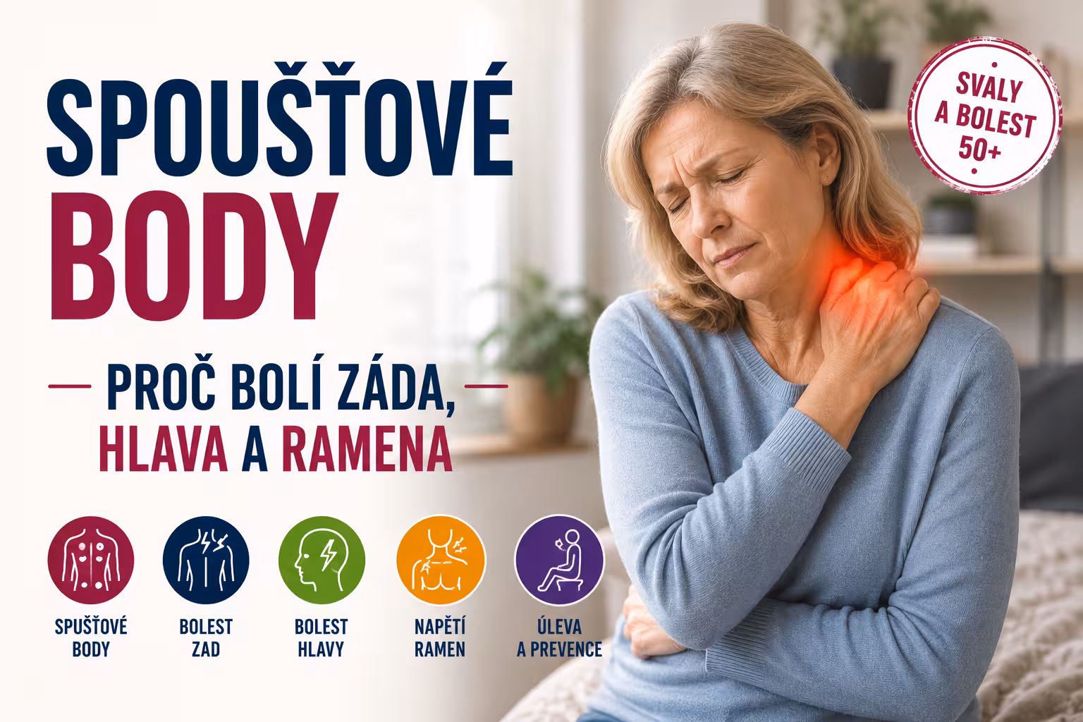 Spoušťové body: proč bolí záda, hlava a ramena | Levita.cz