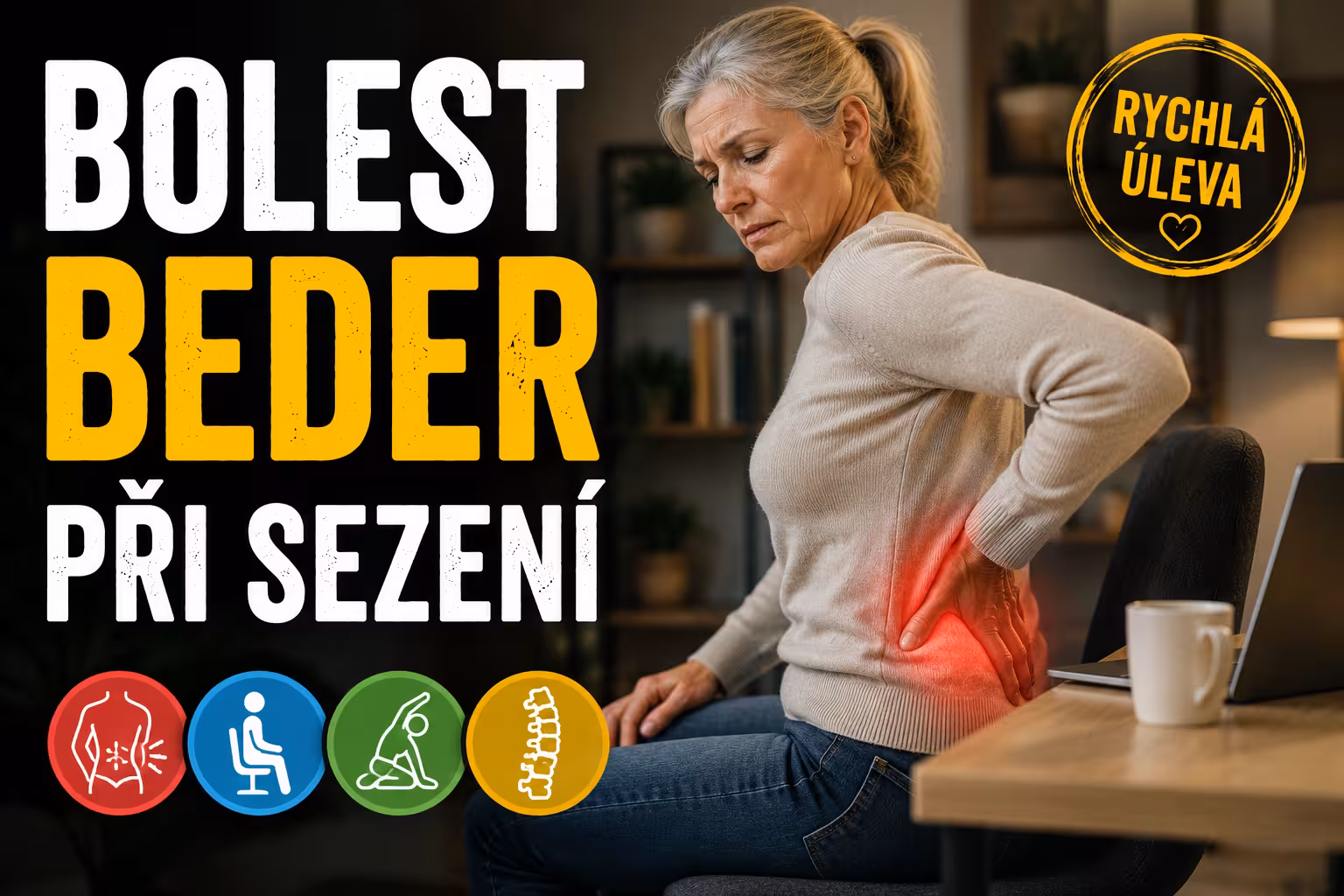 Bolest beder při sezení: příčiny a rychlá úleva | Levita.cz