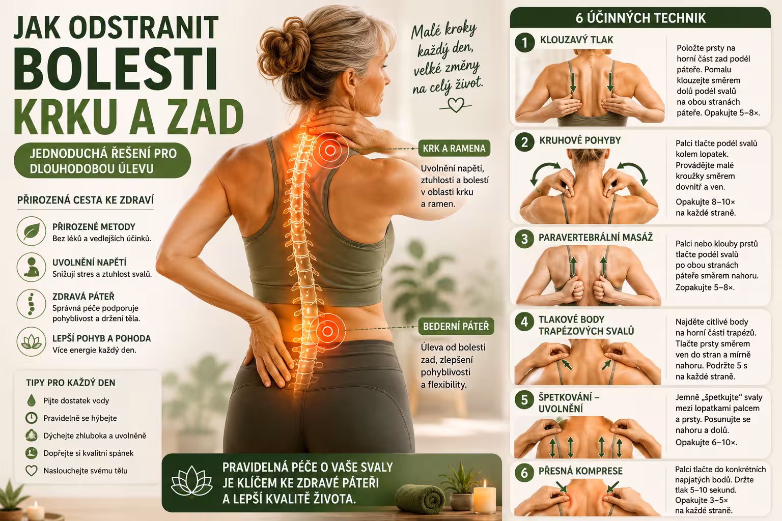 6 masáží proti bolestem krku a zad | Levita.cz