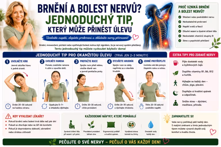 Brnění a bolest nervů? Vyzkoušejte tento jednoduchý tip