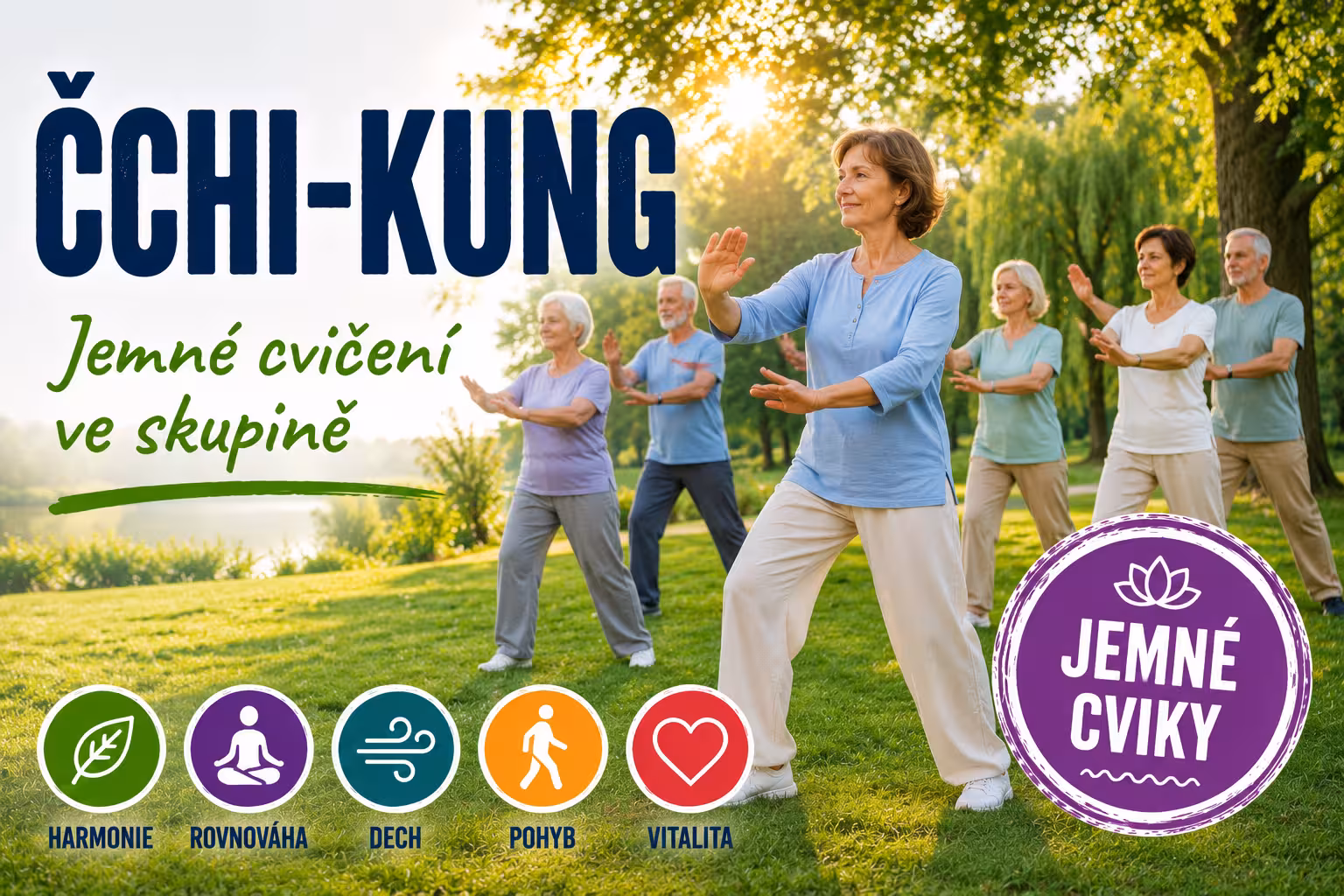 Čchi‑kung – kolektivní cvičení jemných pohybů pro každého