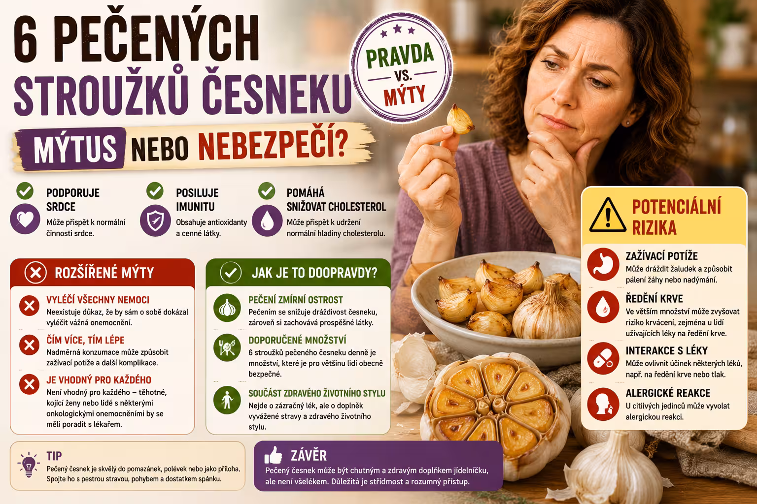 6 pečených stroužků česneku denně: Zázrak, nebo nebezpečný mýtus?