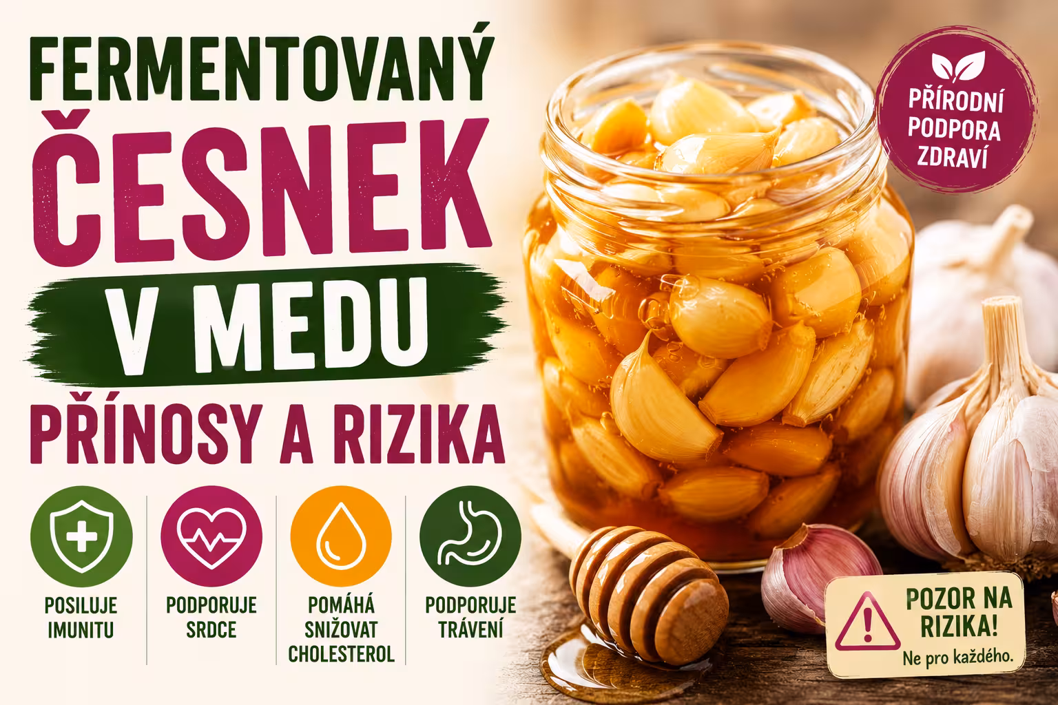 Fermentovaný česnek v medu: přínos a rizika | Levita.cz