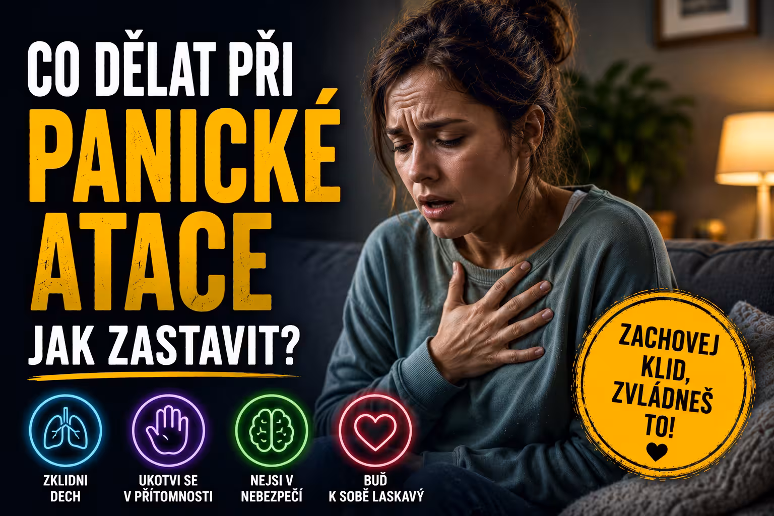 Vaše tělo vám lže, že umíráte: Co okamžitě dělat při panické atace a jak ji zastavit během pár minut