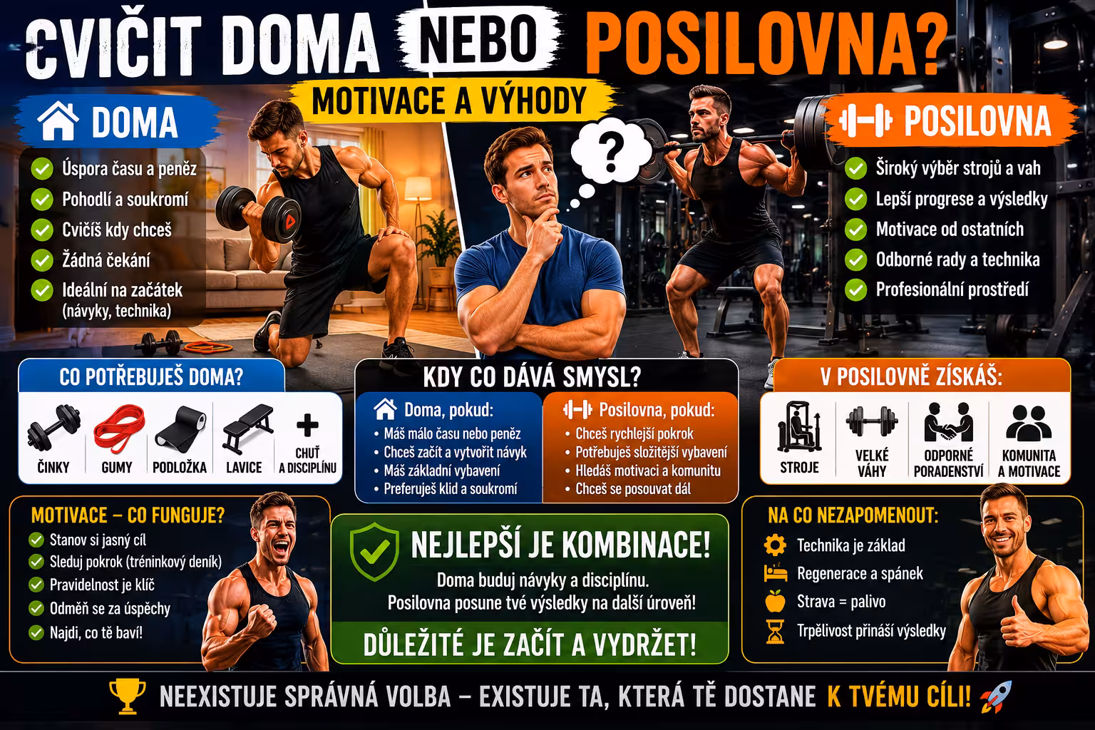 Doma vs posilovna: kde cvičit efektivně? | Levita.cz