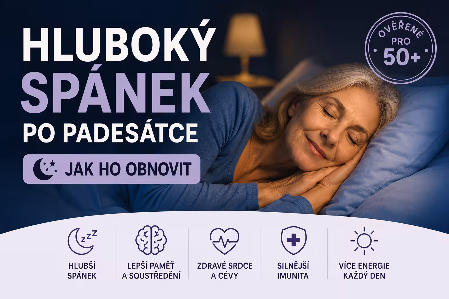 Fáze spánku hlubokým pohledem: Proč po padesátce mizí hluboký spánek a jak mechanicky (teplota, světlo, dech) prodloužit REM fázi