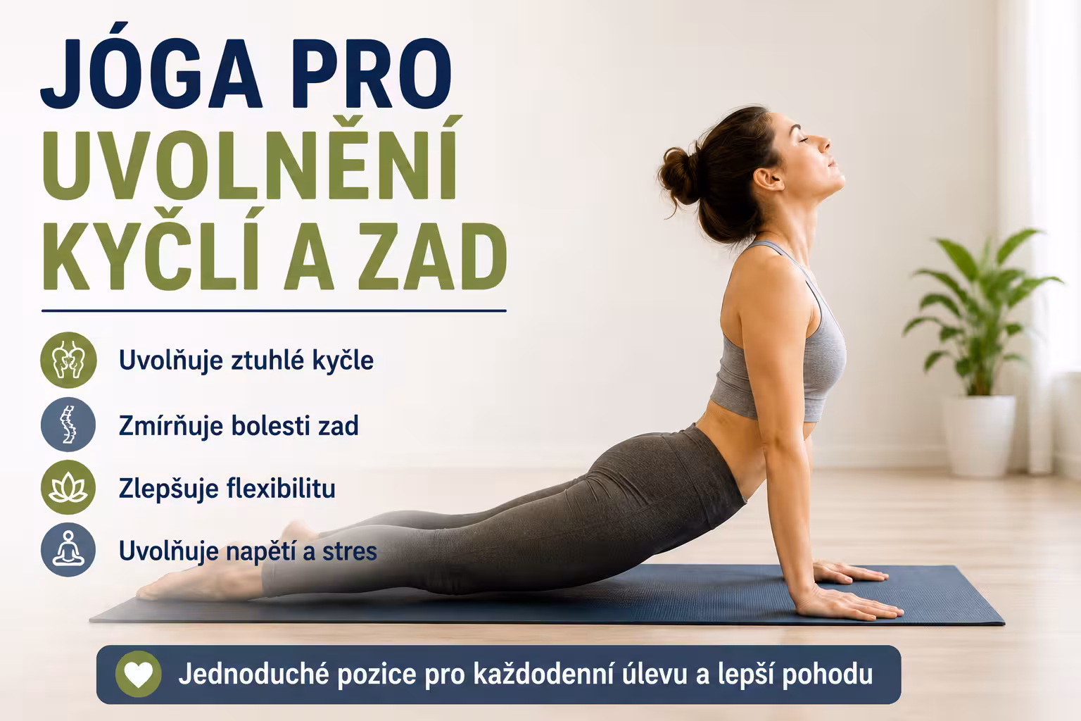 Jóga pro uvolnění kyčlí a zad | Levita.cz