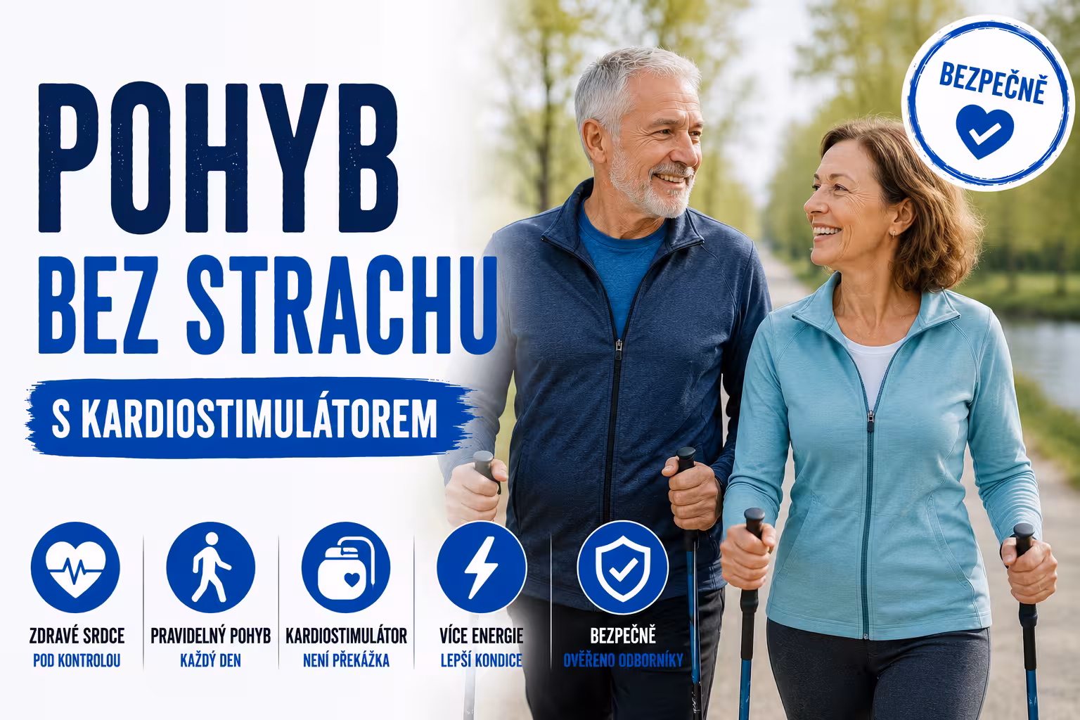 Cvičení s kardiostimulátorem: Proč je bezpečný pohyb ten nejlepší lék pro vaše srdce a jak na něj chytře