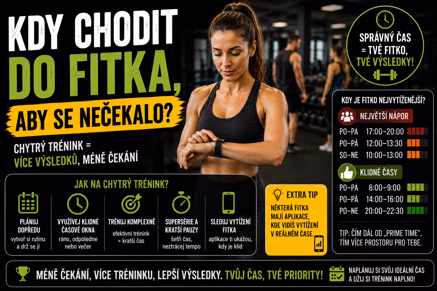 Kdy chodit do fitka bez čekání | Levita.cz