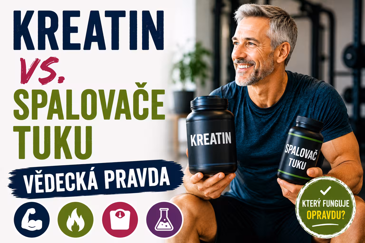 Kreatin a spalovače tuků: Vědecká pravda o nejpopulárnějších doplňcích ve fitness světě
