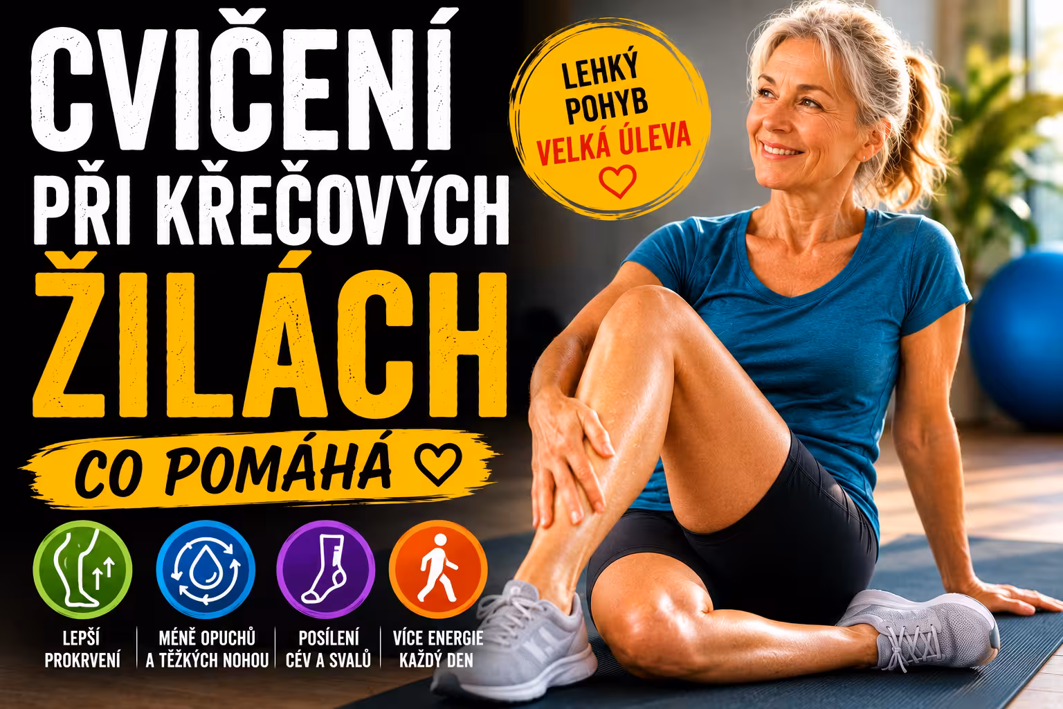 Křečové žíly a cvičení: Co pomáhá žilám a co je naopak zhoršuje