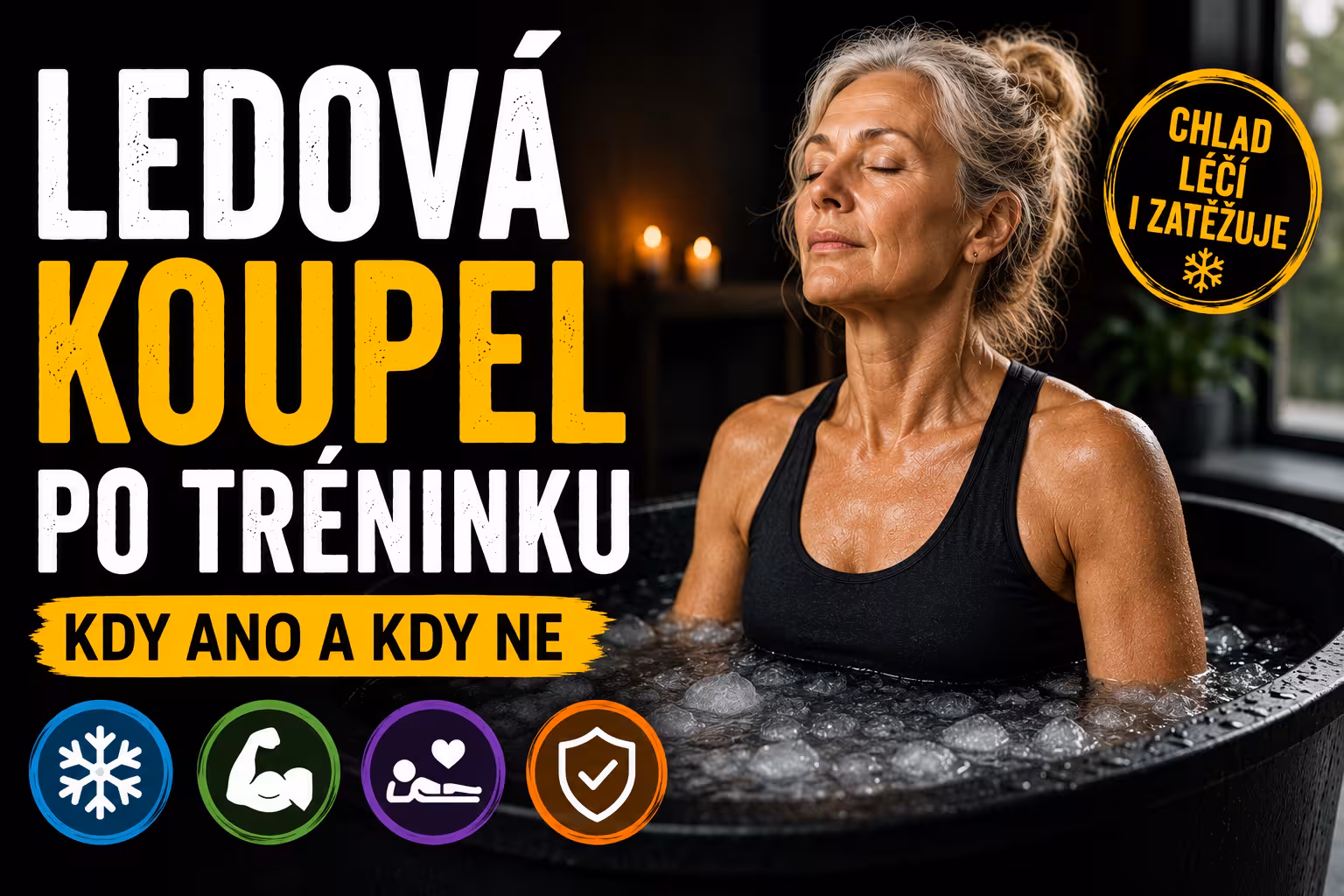 Ledová koupel po tréninku: Proč chlad tlumí bolest, ale brzdí svalový růst
