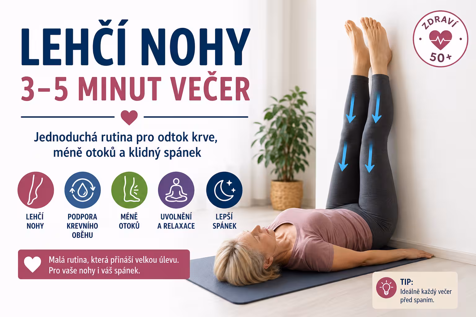 3–5 minut večer pro lehčí nohy | Levita.cz