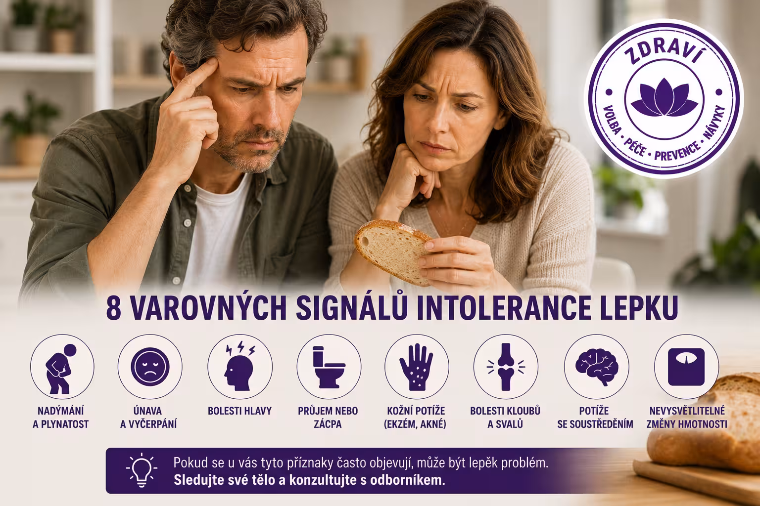 8 varovných signálů intolerance lepku | Levita.cz