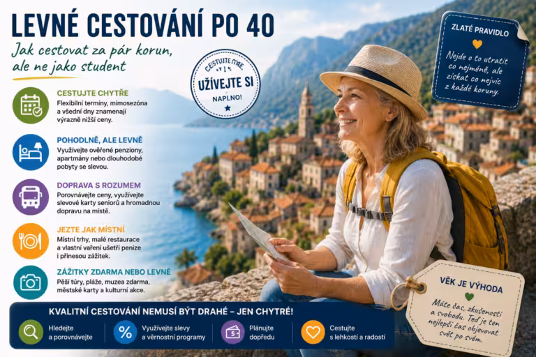 Levné cestování po 40: Jak cestovat za pár korun, ale ne jako student