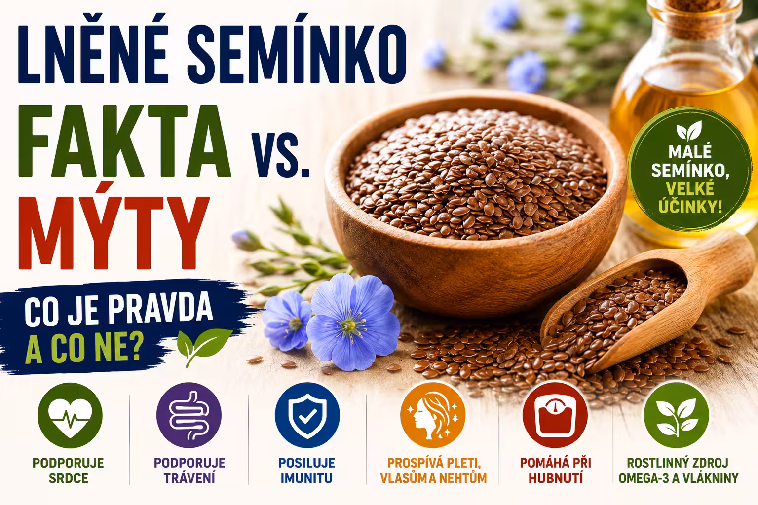 Lněné semínko: fakta a mýty pro zdraví | Levita.cz