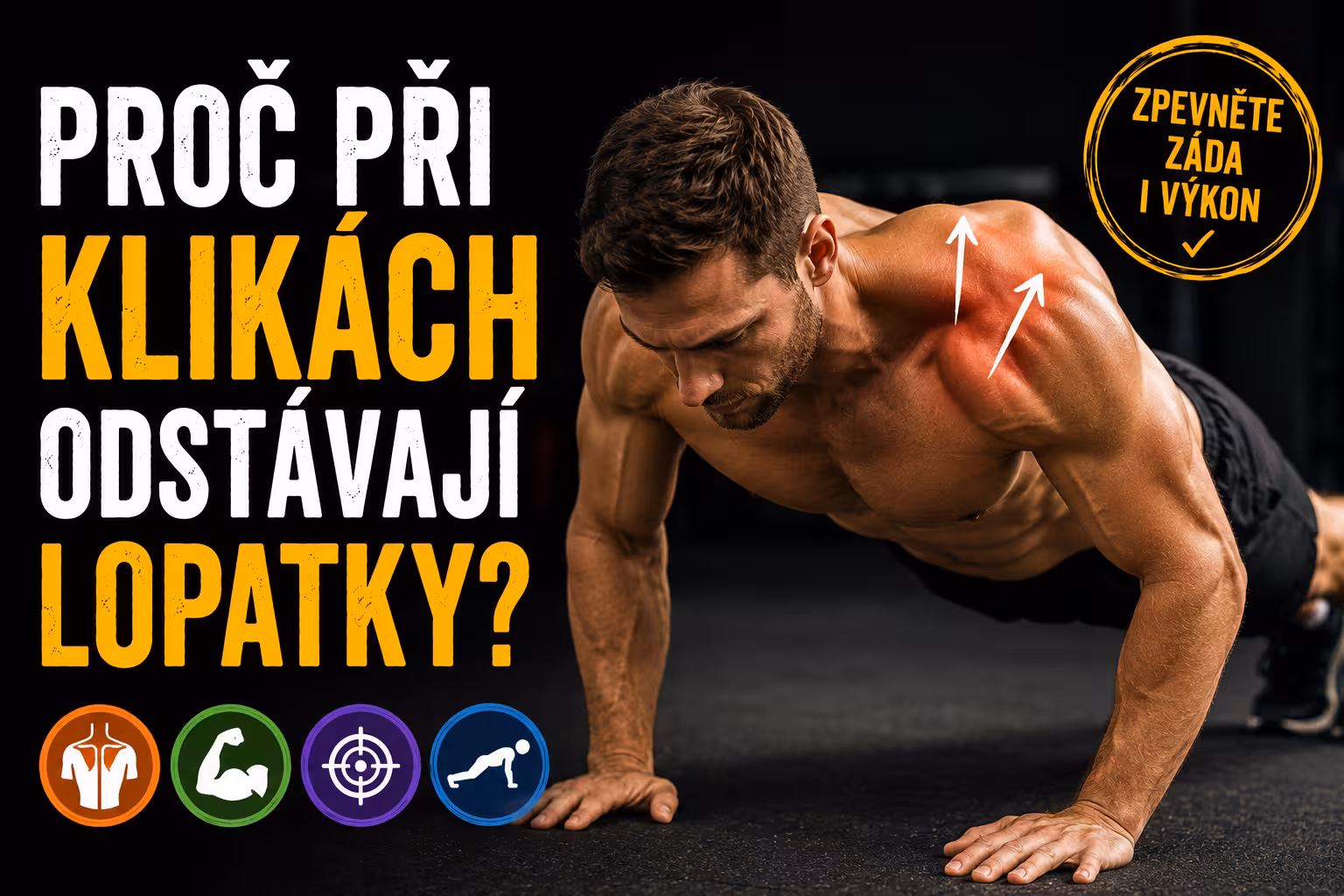 Serratus anterior: Proč vám při klicích odstávají lopatky a jak to napravit