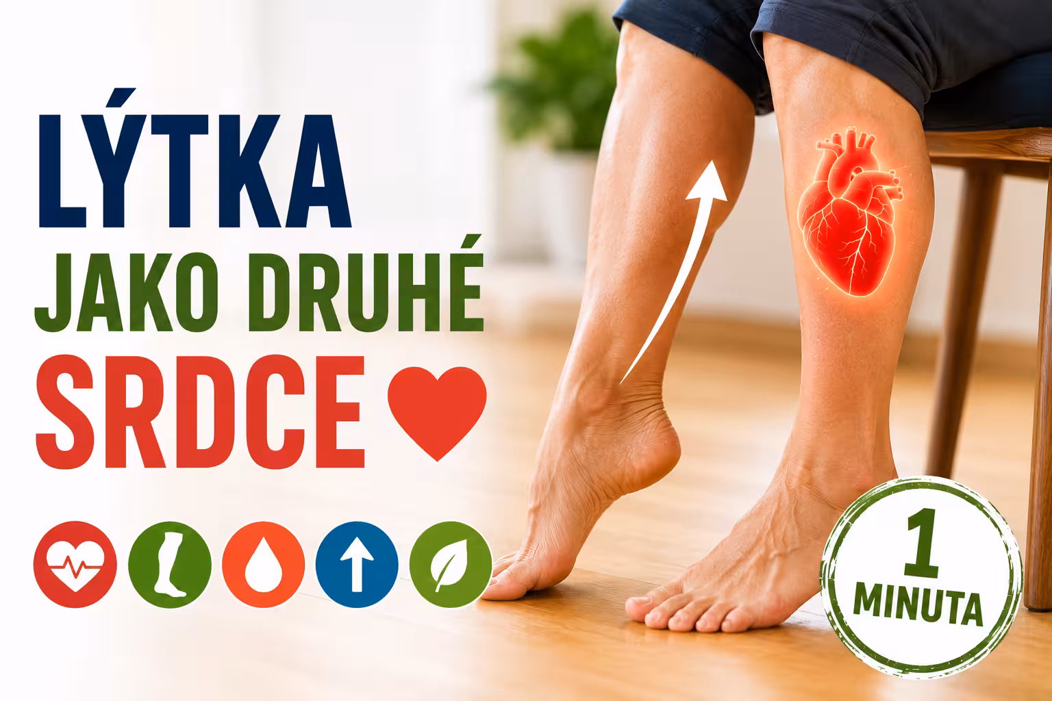 Cvičení lýtek vsedě: Jednoduchý pohyb, který funguje jako druhé srdce a snižuje tlak