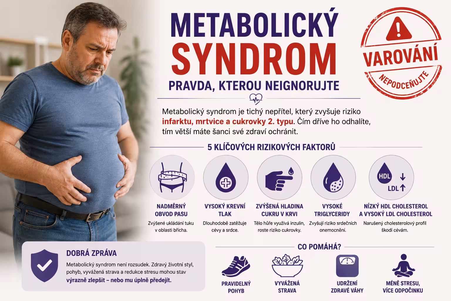 Metabolický syndrom: varovné příznaky a co dělat | Levita.cz