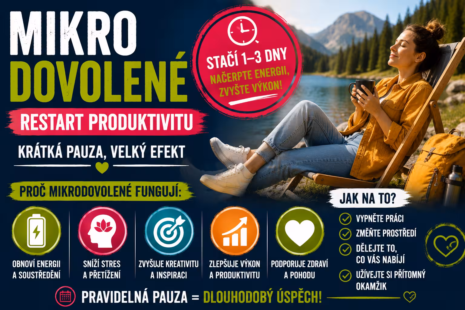 Mikrodovolené: restartujte produktivitu | Levita.cz