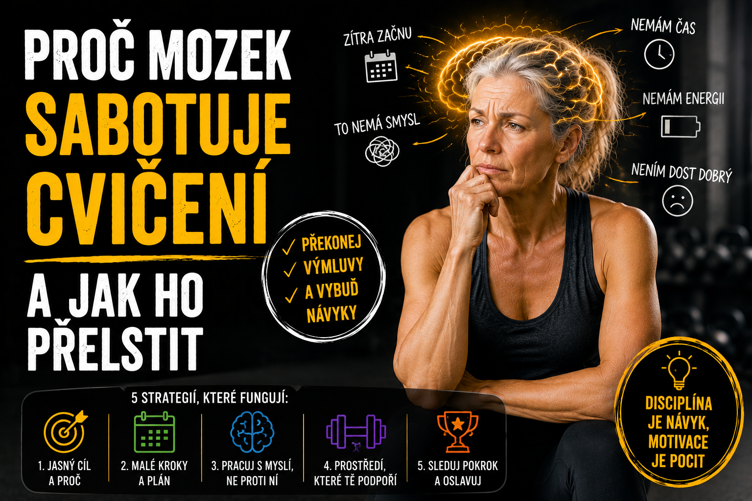 Proč mozek sabotuje cvičení a jak ho přelstít | Levita.cz