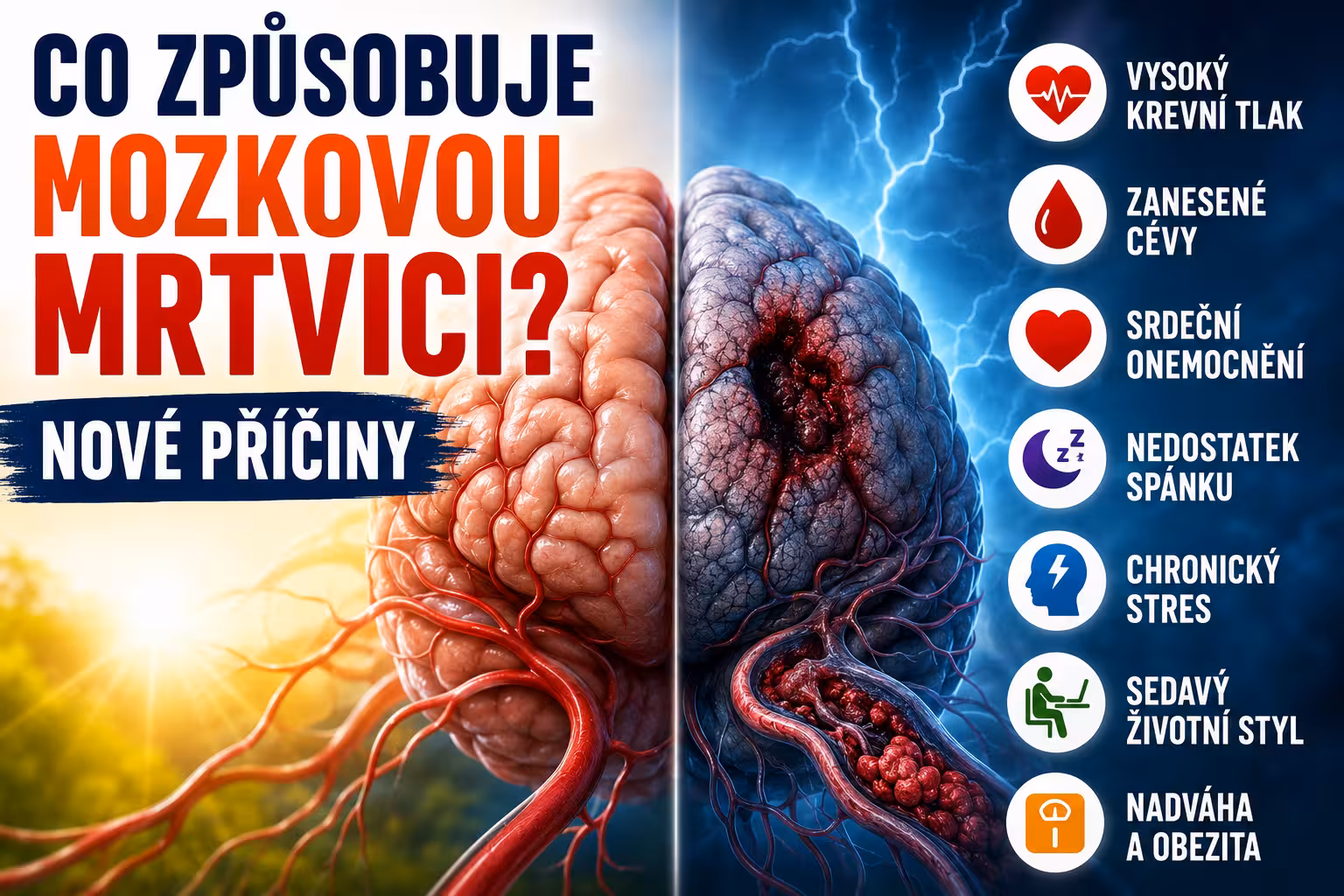 Mozková mrtvice: Nové příčiny, které se týkají téměř každéh