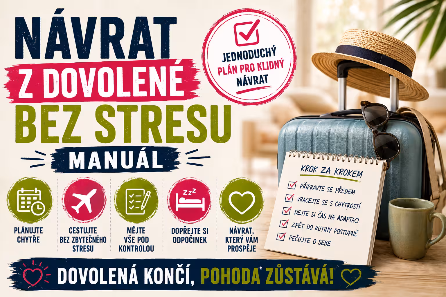 Návrat z dovolené bez stresu – praktický návod | Levita.cz