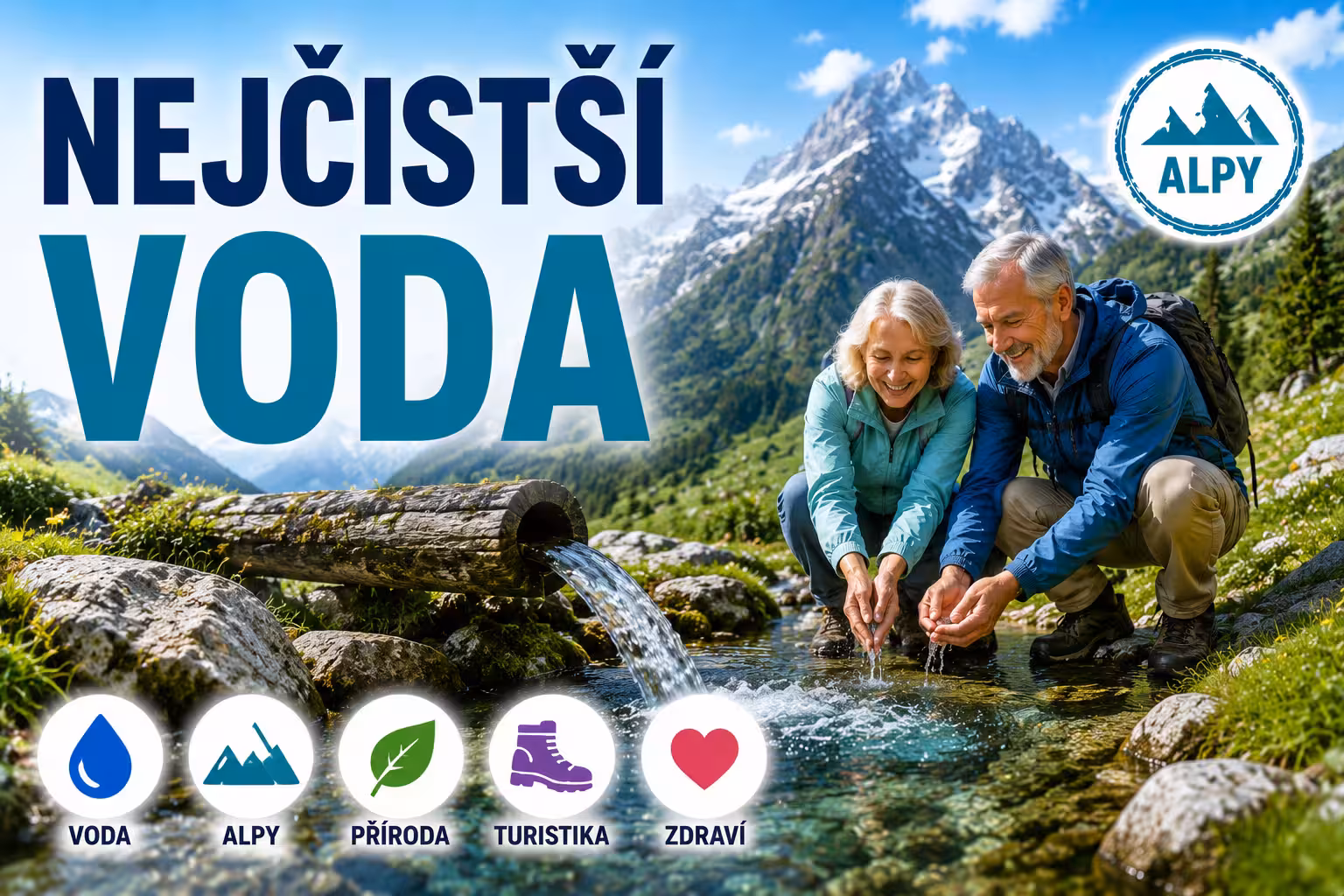 Evropské ledovcové klenoty: Kam za nejčistší pitnou vodou z Alp a pramenů