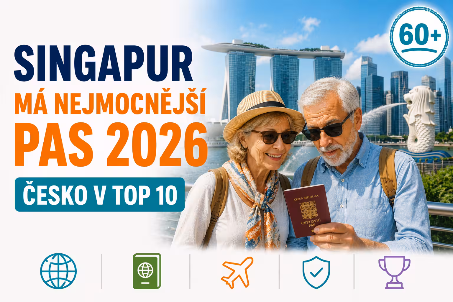 Nejmocnější pas světa patří Singapuru, Česko je v TOP 10! Žebříček Henley Passport Index 2026
