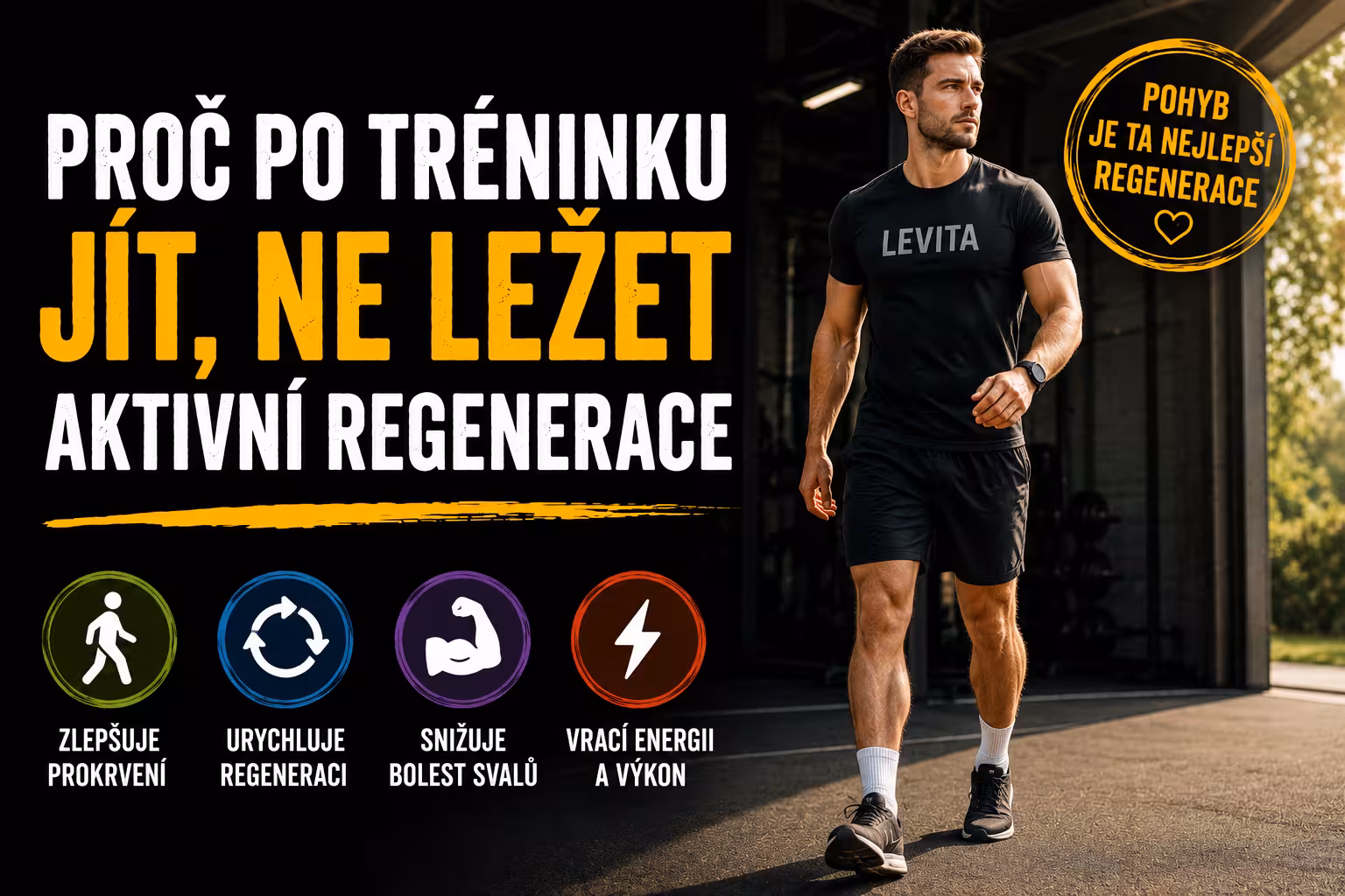Proč po tréninku neležet, ale jít: Jak lehký pohyb odplavuje únavu ze svalů