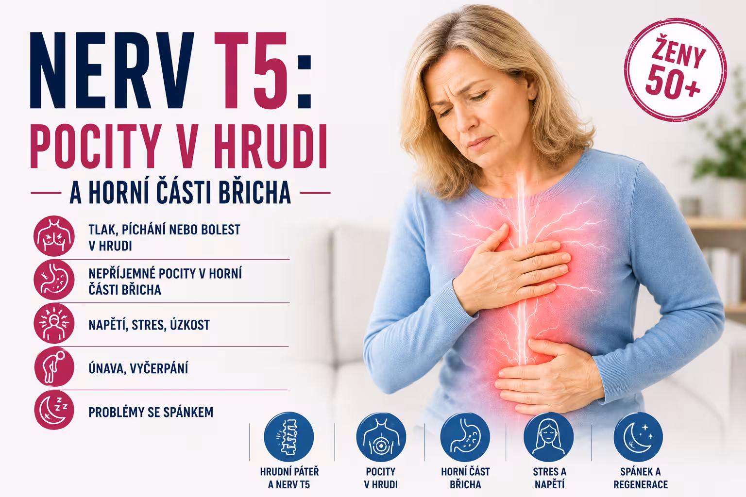 Nerv T5: pocity v hrudníku a břiše | Levita.cz