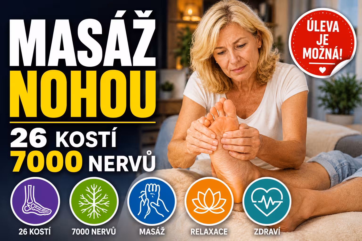 Masáž nohou: 26 kostí, 7 000 nervů pro úlevu | Levita.cz