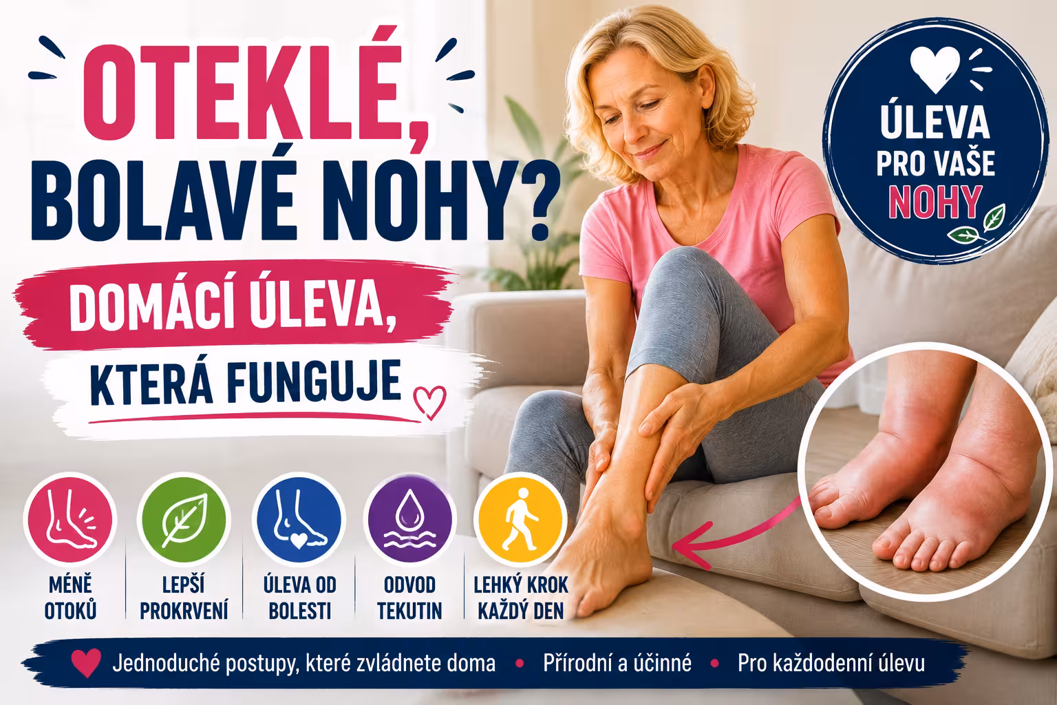 Oteklé a bolavé nohy: rychlá domácí úleva | Levita.cz